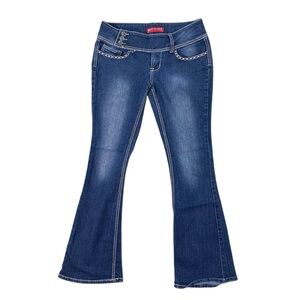 Woman’s Red Rivet flare jeans size 11